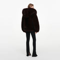 Brown Faux Fur Hooded Jacket