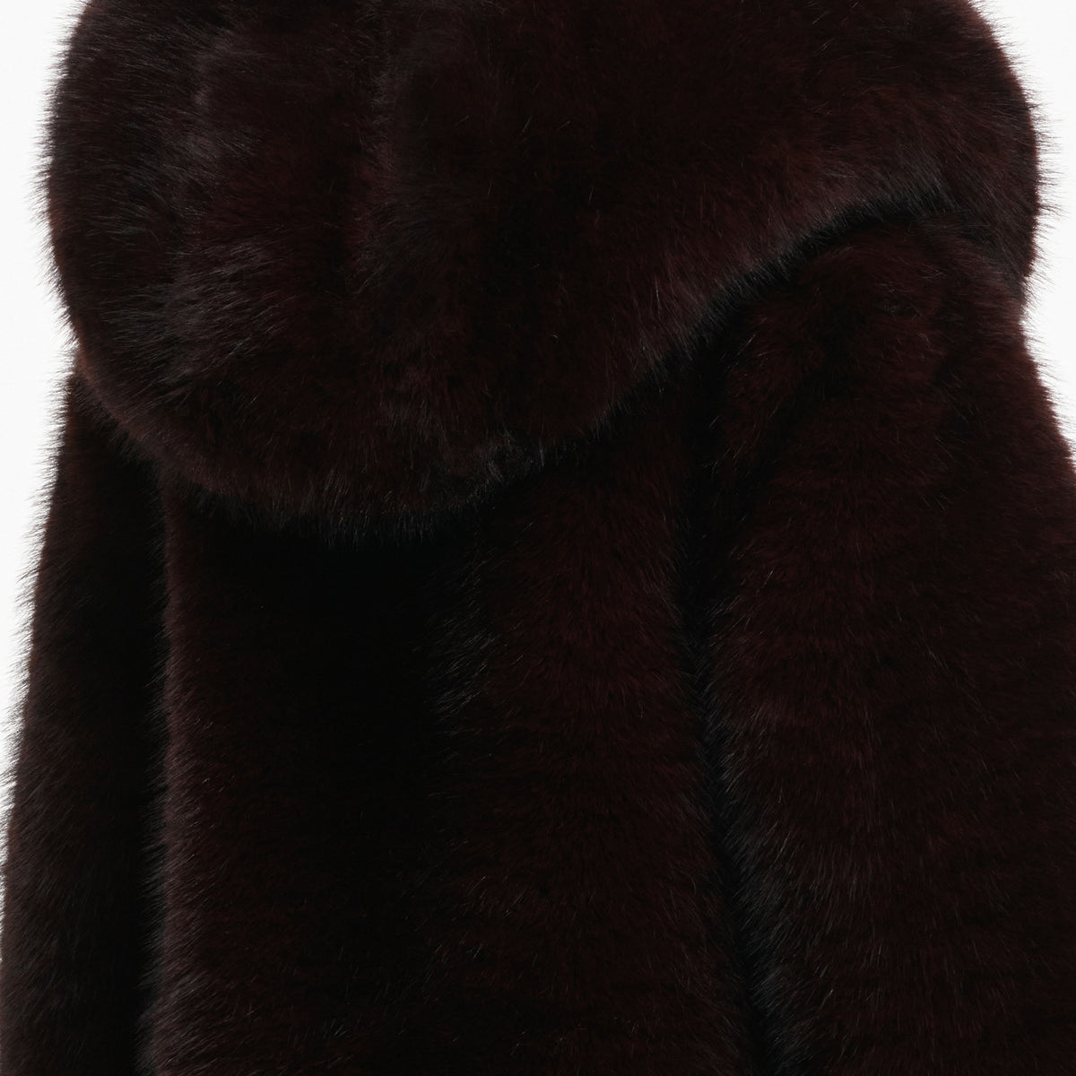 Brown Faux Fur Hooded Jacket