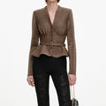Bronze Tailored Knit Top