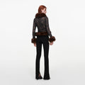 Black Flared Knit Trousers