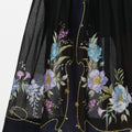 Navy Floral Organza Midi Dress