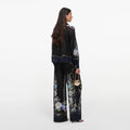 Navy Floral Organza Trousers