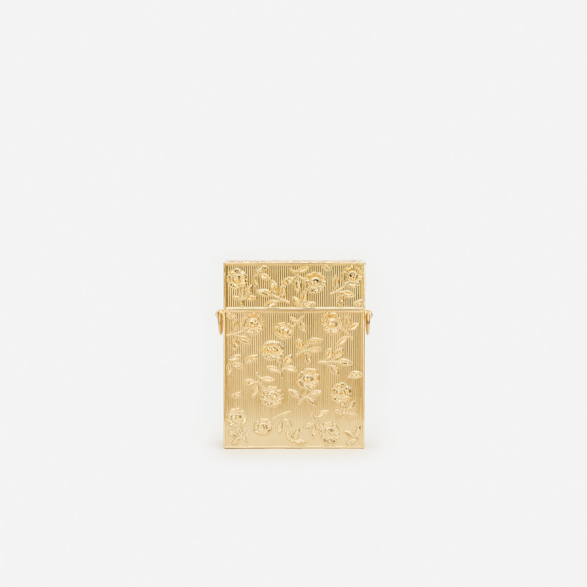 Gold Floral Engraved Micro Bag