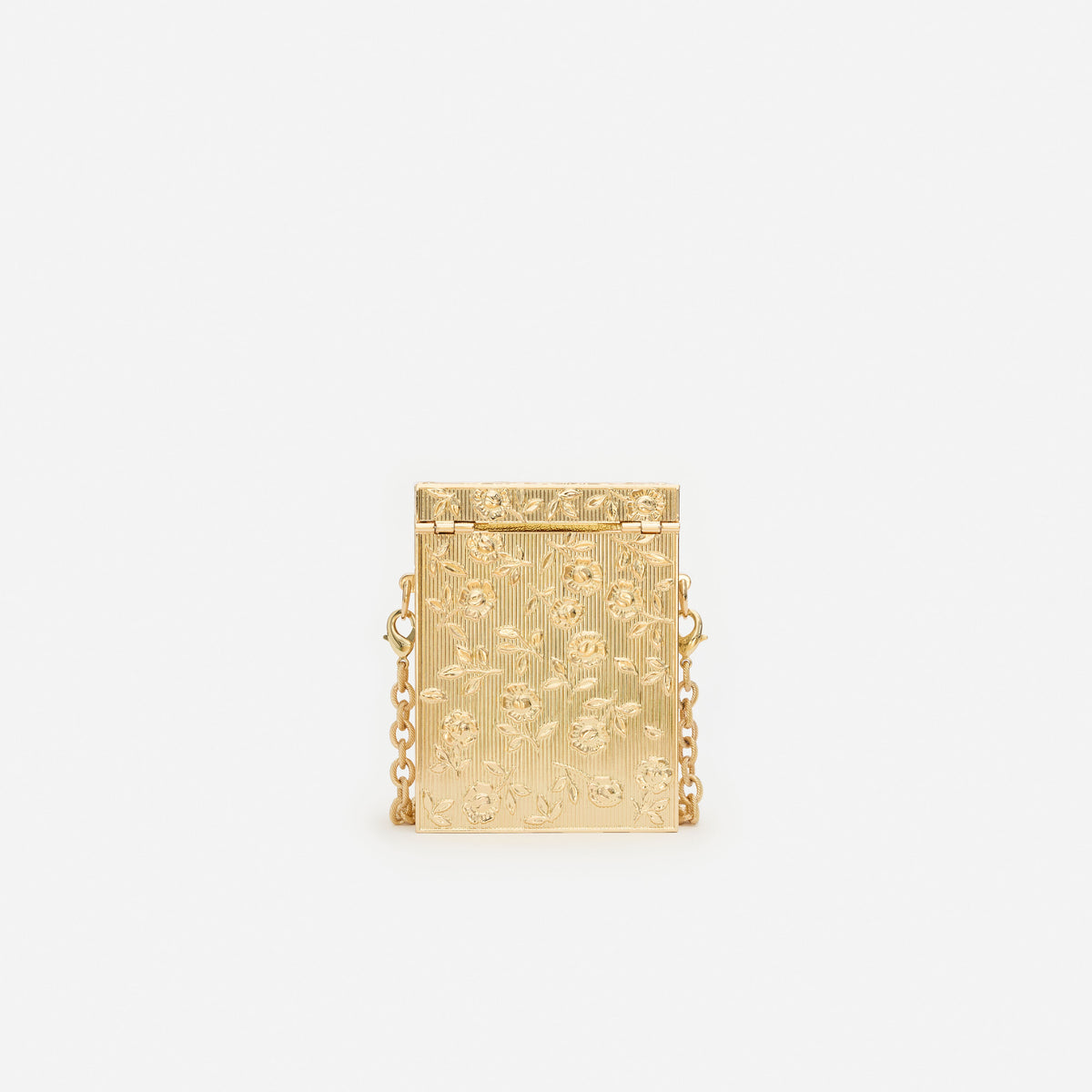 Gold Floral Engraved Micro Bag