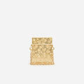 Gold Floral Engraved Micro Bag