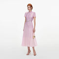 Pink Ombre Rhinestone Twist Midi Dress