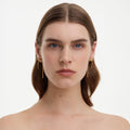 Gold Textured Bow Earrings
