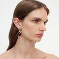 Gold Ruby Earrings