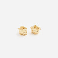 Gold Crystal Bunny Hoop Earrings