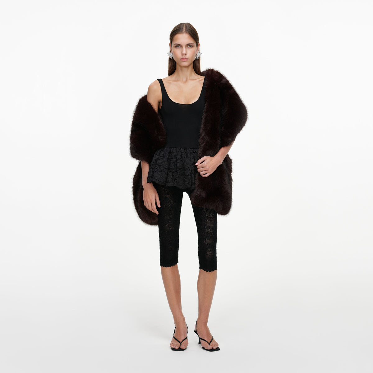 Brown Faux Fur Scarf