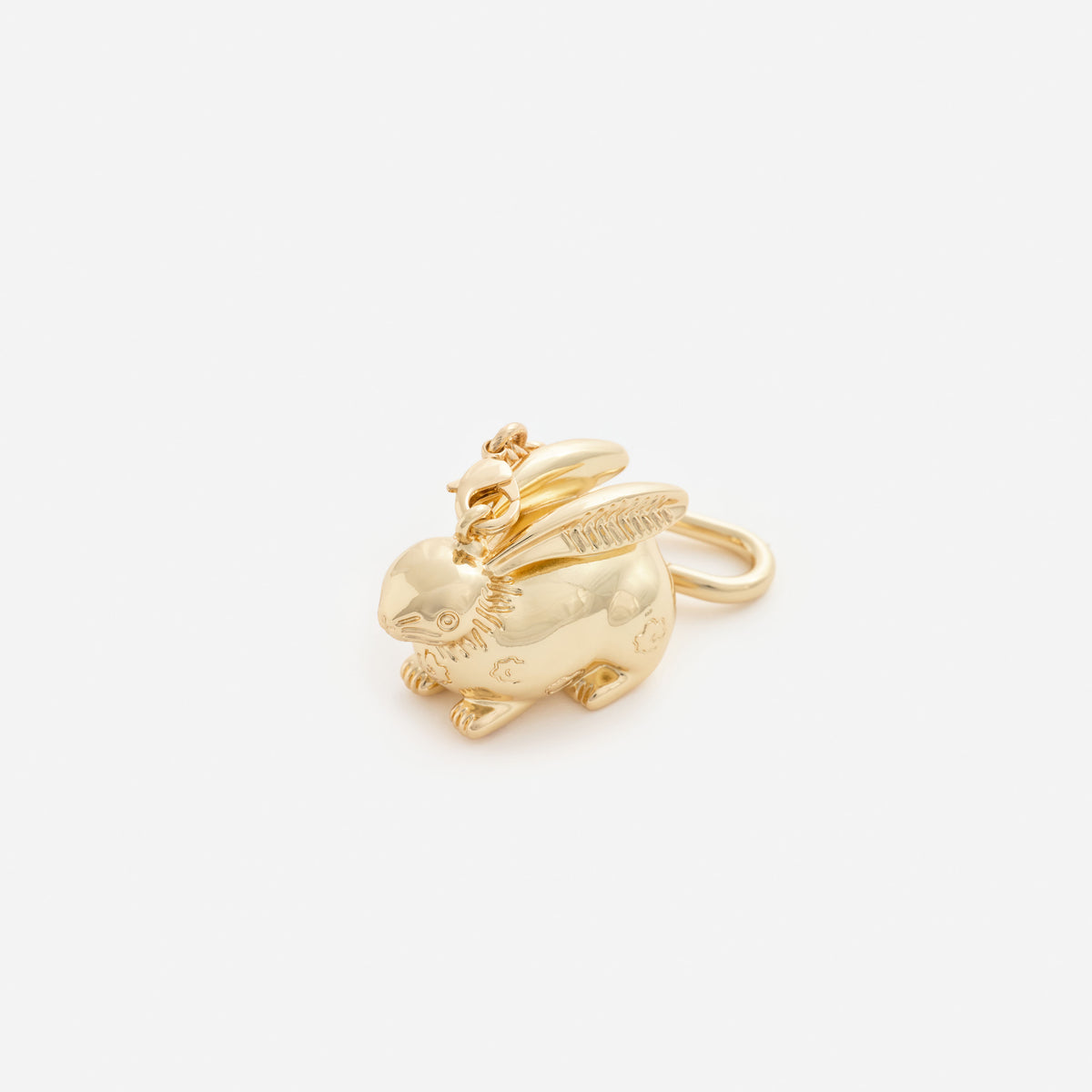 Gold Crystal Bunny Charm