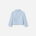 Blue Textured Boucle Jacket