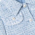 Blue Textured Boucle Jacket