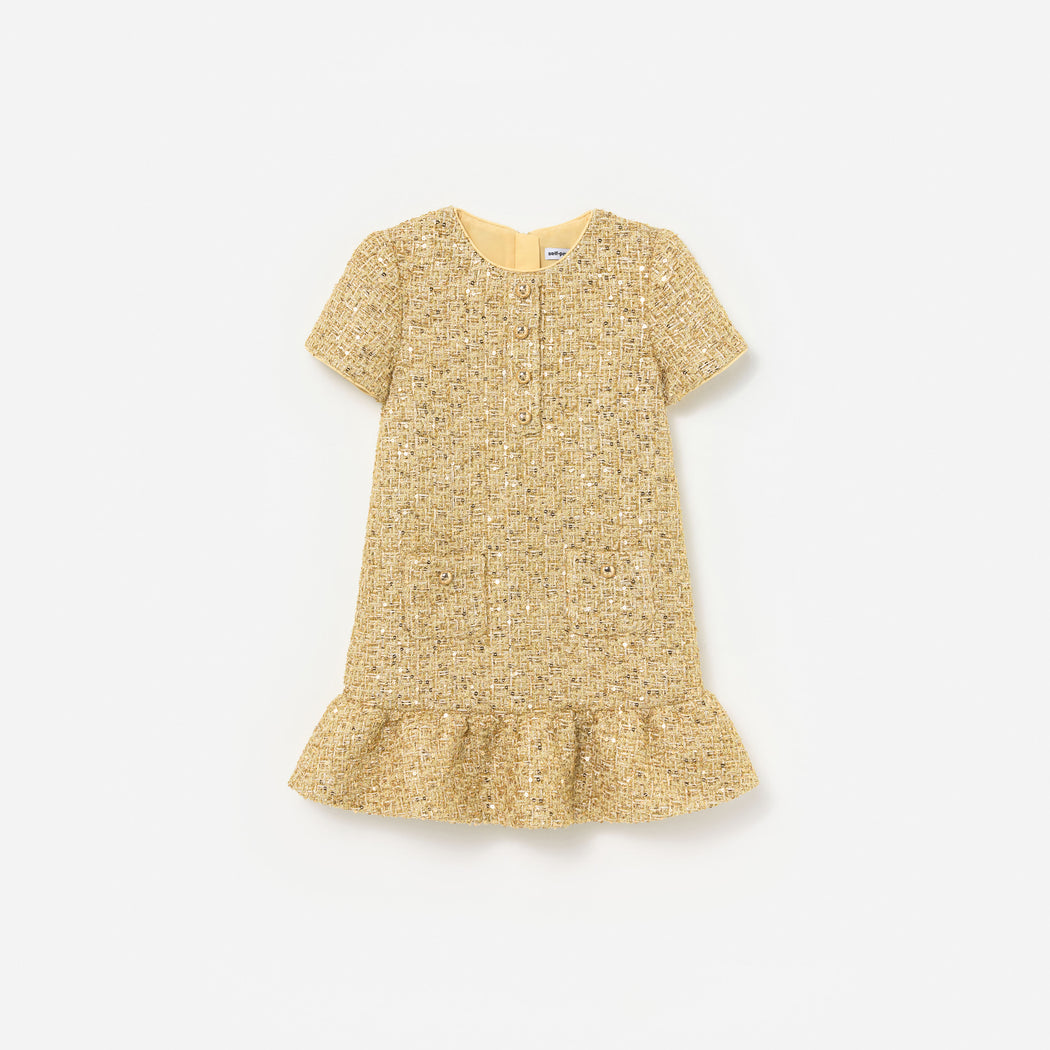Gold Boucle Dress