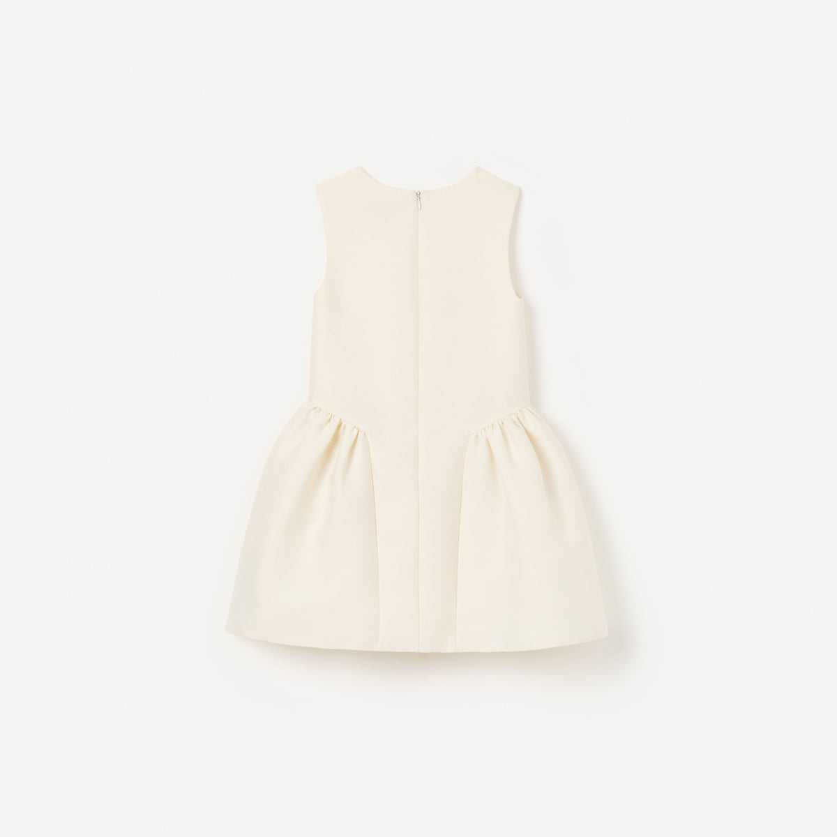 Cream Taffeta Flower Dress