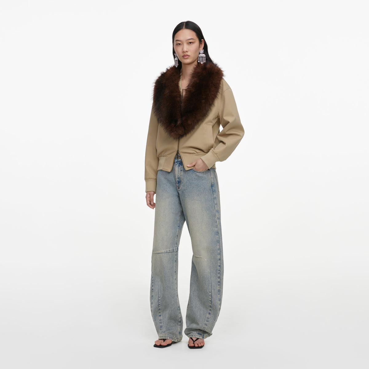 Bleached Wash Jeans
