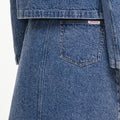 Textured Denim Mini Skirt