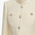 Yellow Boucle And Taffeta Midi Dress