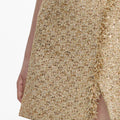 Gold Sequin Boucle Sleeveless Mini Dress