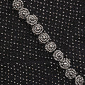 Black Rhinestone Fishnet Crossover Maxi Dress