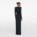 Black Rhinestone Embellished Maxi Dress