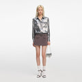 Silver Metallic Crinkle Shirt