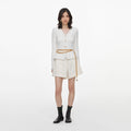 Cream Textured Knit Cardigan