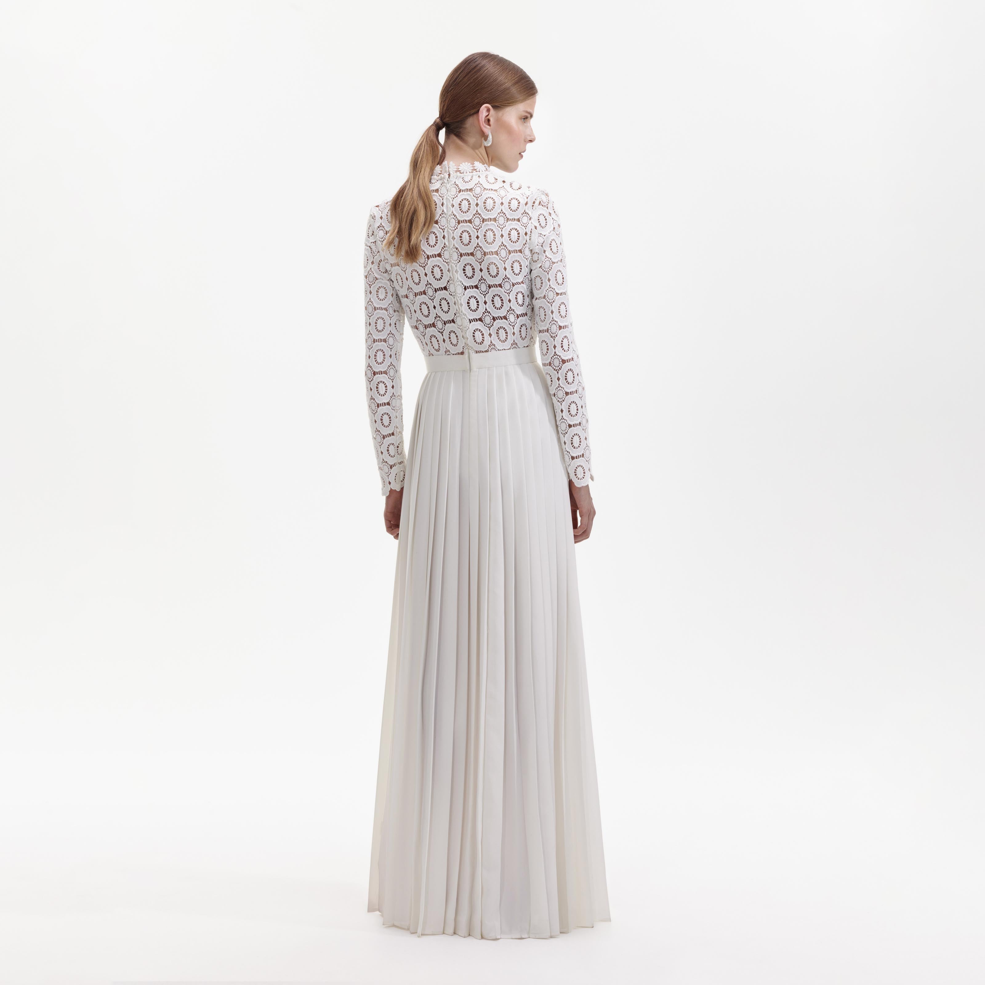 Self portrait crochet midi 2024 dress