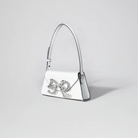 White Pearl Bow Mini Shoulder Bag