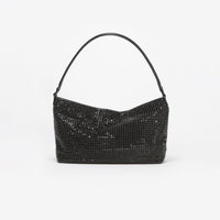 Black Diamante Medium Hobo Bag