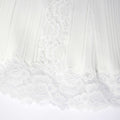 White Knit Lace Insert Midi Dress