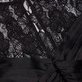 Black Taffeta Lace Mini Dress