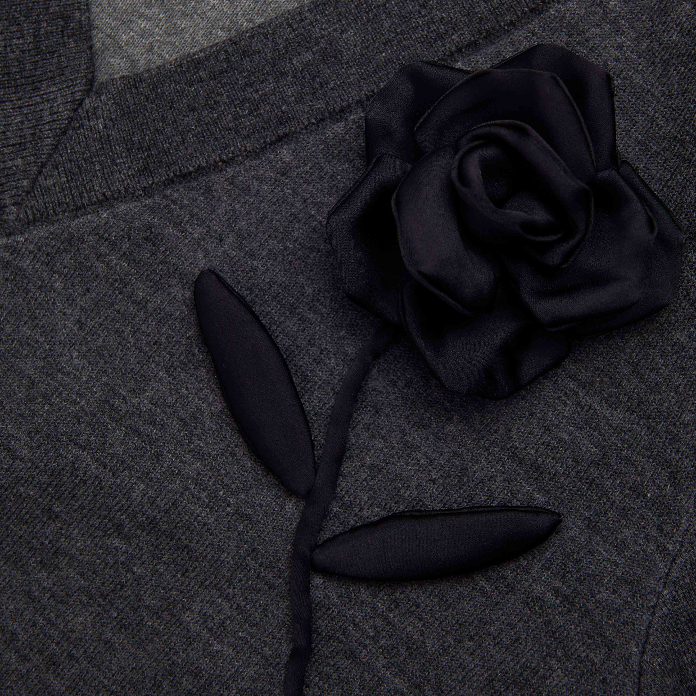 Charcoal Black Rose Jumper