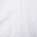 White Cotton Embroidered Shirt Dress