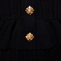 Black Knit Peplum Midi Dress