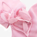 Pink Georgette Flower Maxi Dress