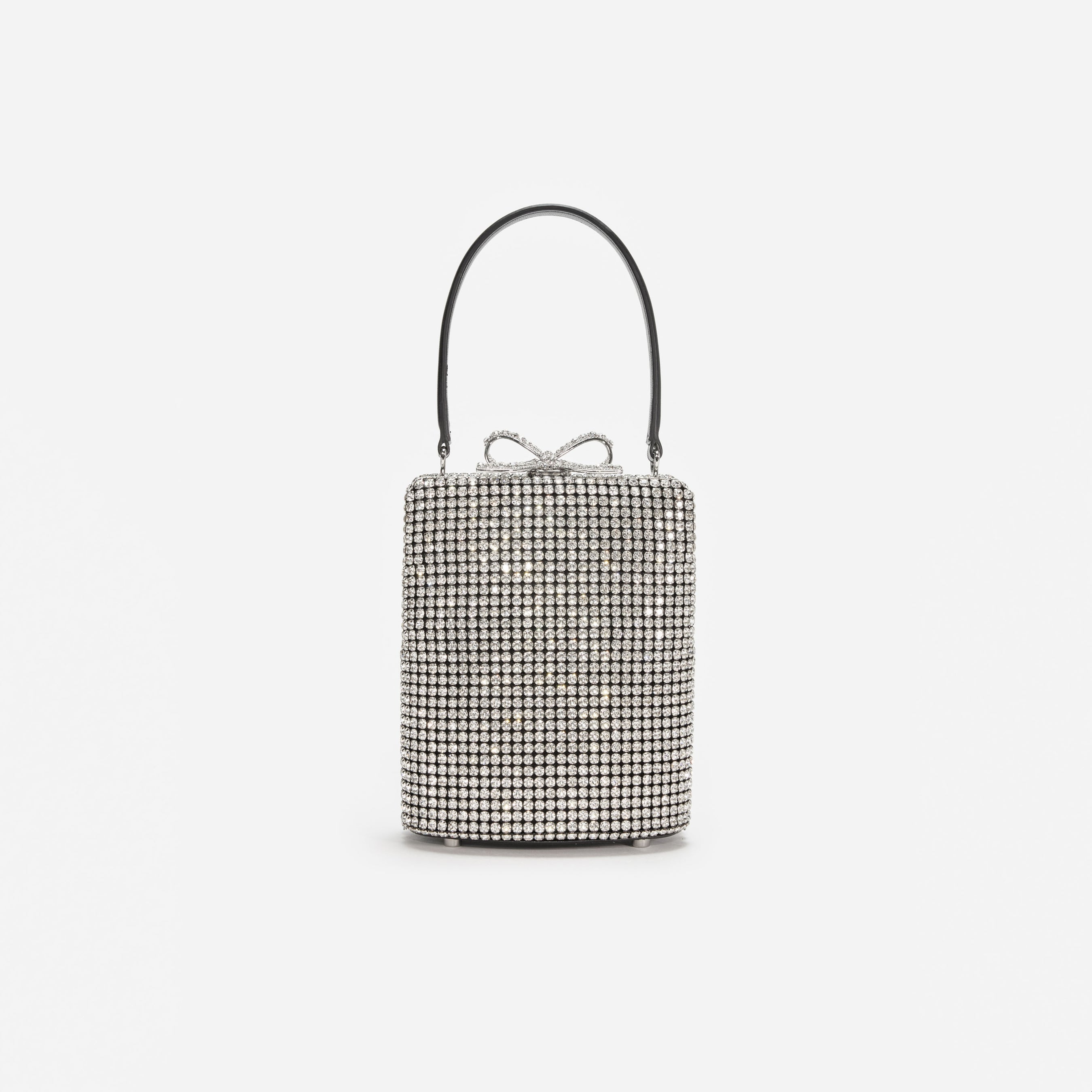 Silver Crystal Fishnet Bag