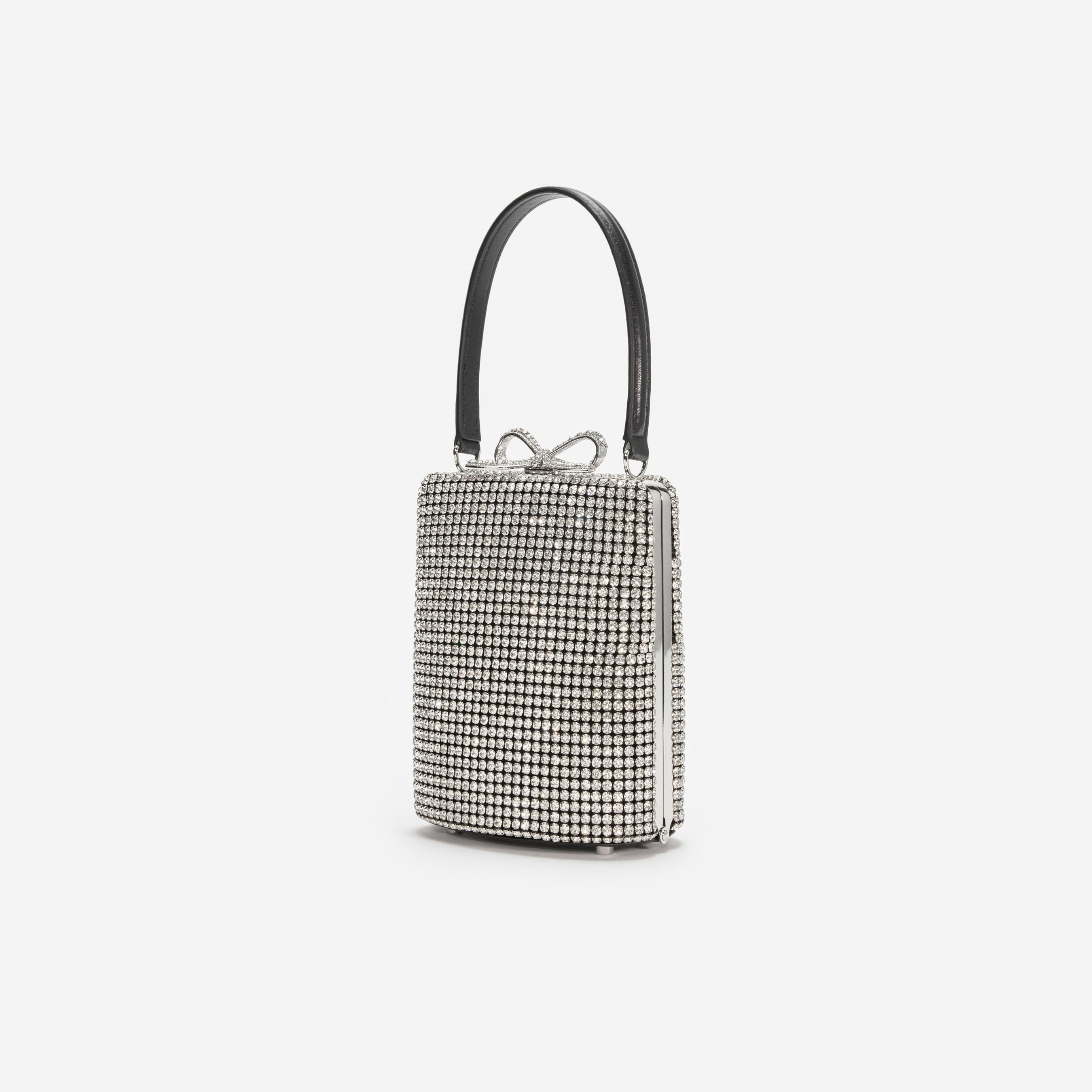 Silver Crystal Fishnet Bag