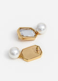 Crystal Pearl Tiered Earrings