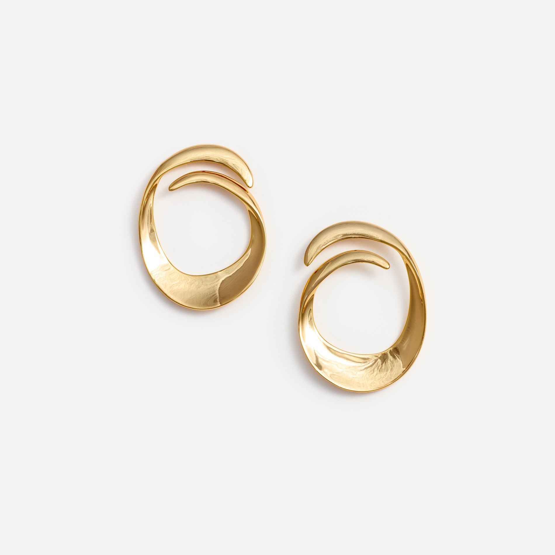 Gold Swirl Earrings