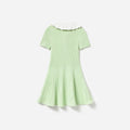 Green Ribbed Knit Dress