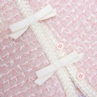 Pink Bow Boucle Jacket