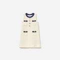 Cream Sequin Knit Dress