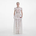 White Lace Tiered Maxi Dress