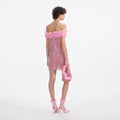 Pink Crystal Chainmail Mini Dress