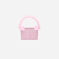 Pink Crystal Lace Detail Bag