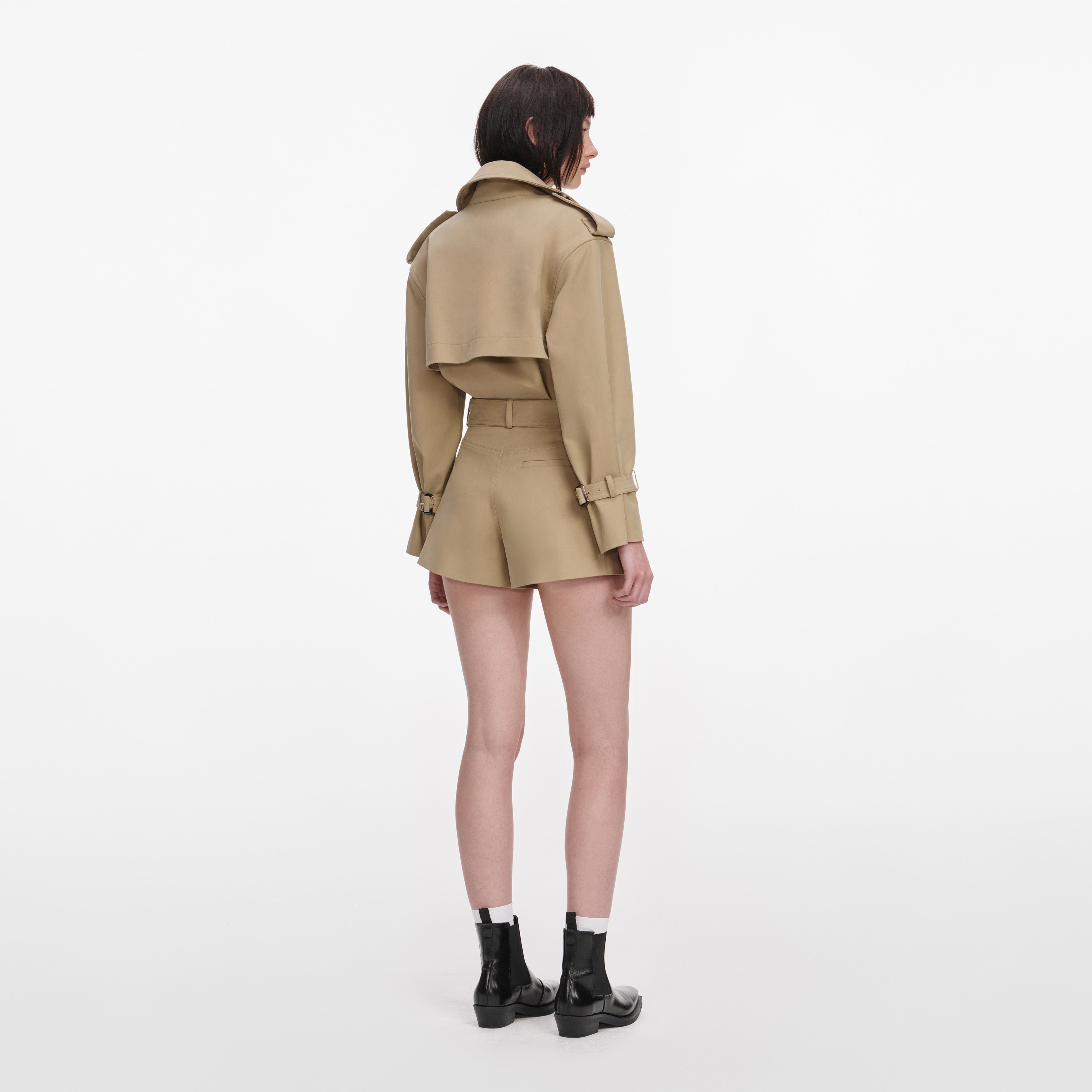 Beige Cotton Playsuit