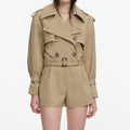 Beige Cotton Playsuit
