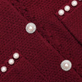 Burgundy Pearl Knit Midi Dress