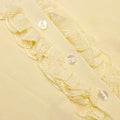 Yellow Viscose Knit Ruffle Midi Dress